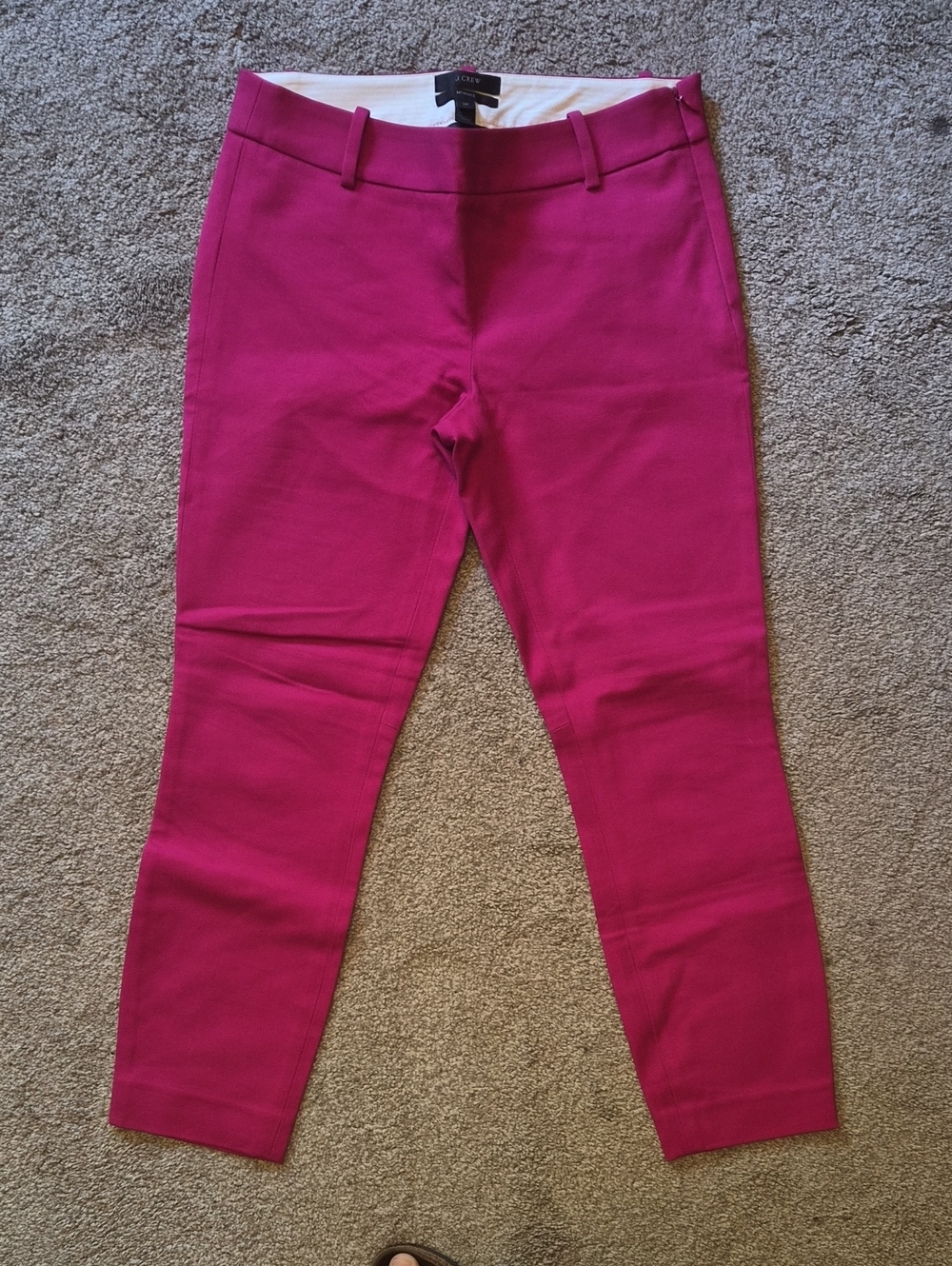 J. Crew Minnie Fuchsia Minnie Ankle Pants SZ 0P